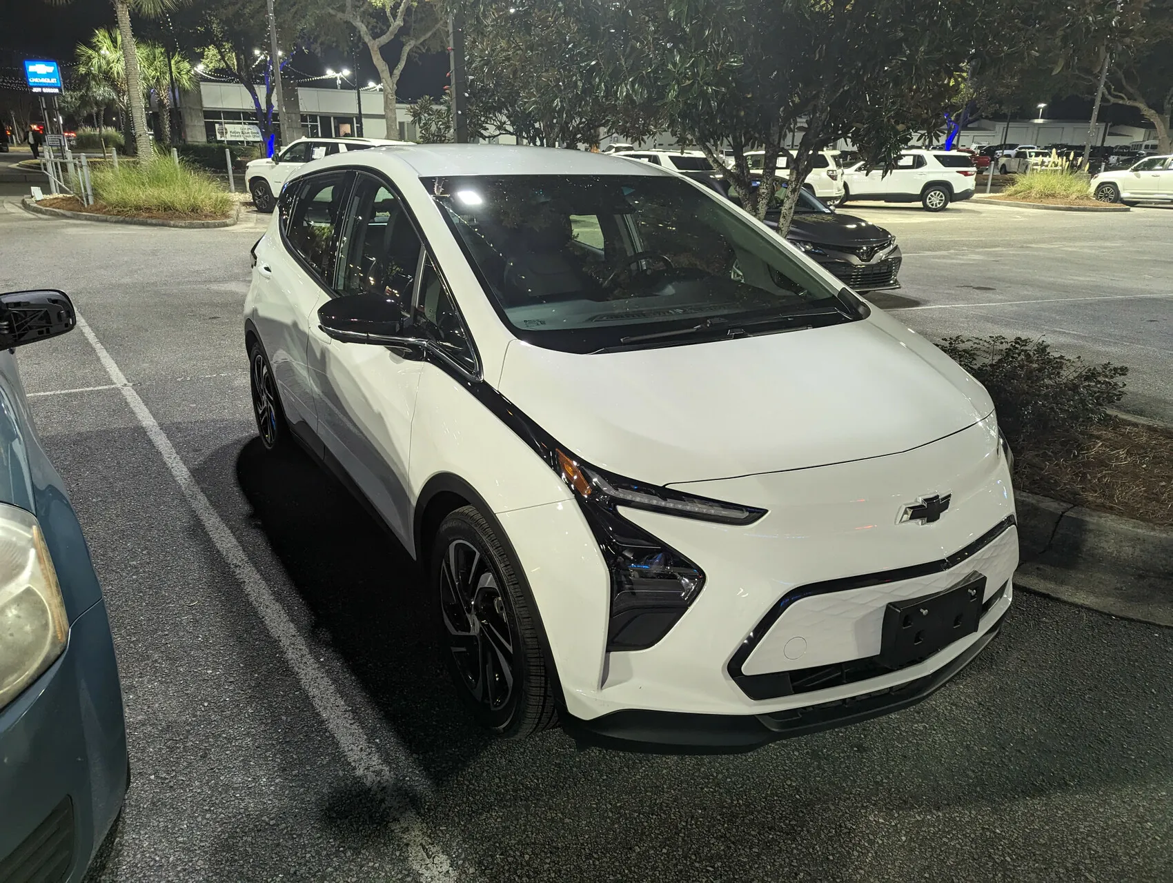 Mordin, our white Chevy Bolt EV